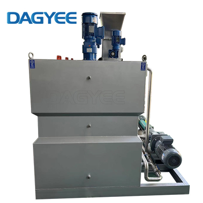 Three Tanks Polymer PAM Make Up Mixer Chamber Chemical Dosing System