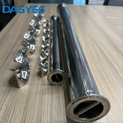 Flow Straightening Vane Custom Cooling Jackets Threaded Stainless Steel Static Mixer