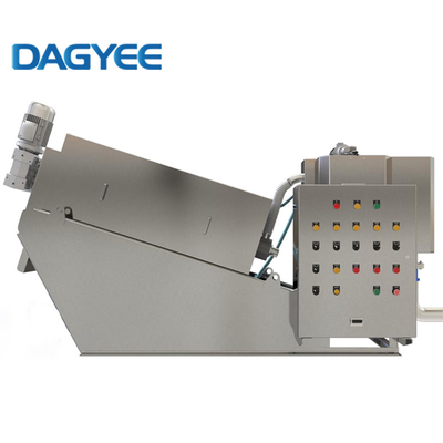 Self Adjusting Screw Press Sludge Dehydrator with an Automatic Sludge Property Detection Function and Adaptive Compression Force Adjustment