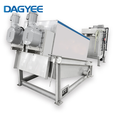 Multi-Disc Sludge Press Sludge Multipal Screw Stack Disc Dewatering Wastewater