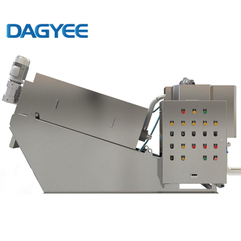 High Efficiency Spiral Sludge Dewatering Machine 304 Stainless Steel 1-5 m³/h Capacity for Low-Concentration Sludge