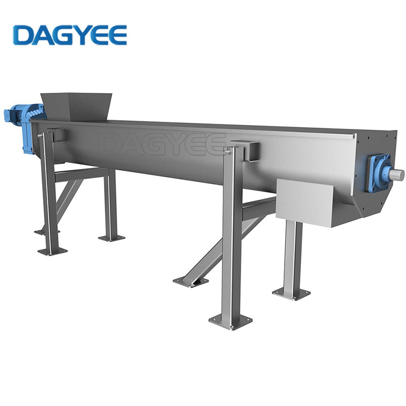 Multiple Twin Inclined Mixing Live Bottom Feeders Shaftless Screw Conveyor